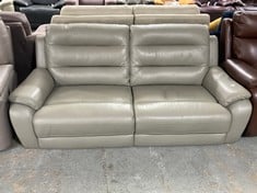 LA-Z-BOY MADISON 3 SEATER SOFA IN PEWTER ASH WOOD LEATHER