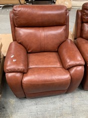 POWER RECLINER ARMCHAIR IN BROWN LEATHER