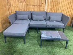 MILAN GARDEN FURNITURE CHAISE SET IN GREY - RRP £900