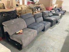 10 X ASSORTED SOFA PARTS TO INCLUDE MARVELLA POWER RECLINER ARMLESS UNIT IN FLECKED CHARCOAL FABRIC (PARTS) (KERBSIDE PALLET DELIVERY)