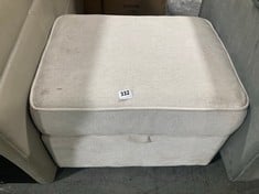 SMALL STORAGE FOOTSTOOL IN CREAM FABRIC