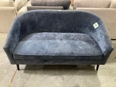 HOLLY 2 SEATER SOFA IN NAVY FABRIC - RRP £299 (LOCATION D)