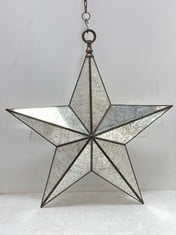 3 X STONE THE CROWS LARGE GLASS STAR LIGHTS (BROKEN GLASS) - HEIGHT 70CMS - TOTAL RRP £525