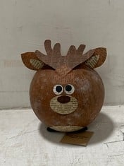 72 X STONE THE CROWS MEDIUM REINDEER - SADDLE BROWN - DIA 11.5CMS - TOTAL RRP £648