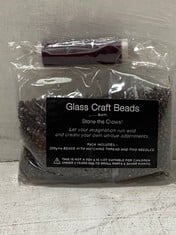 216 X STONE THE CROWS GLASS BEADS KIT - BURGUNDY - SQ 14CM - TOTAL RRP £648