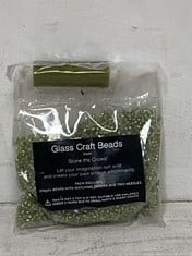 288 X STONE THE CROWS GLASS BEADS KIT - L.GREEN - SQ 14CM - TOTAL RRP £1152