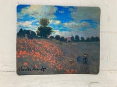 100 X STONE THE CROWS MONET FIELD OF POPPIES - MOUSE MAT - WIDTH 24CM - TOTAL RRP £400