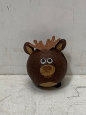 12 X STONE THE CROWS MEDIUM REINDEER - DARK BROWN - DIA 11.5CMS - TOTAL RRP £96