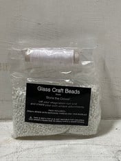 312 X STONE THE CROWS GLASS BEADS KIT - WHITE - SQ 14CM - TOTAL RRP £936