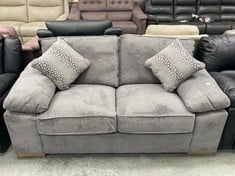 DEXTER FABRIC 2 SEATER SOFA IN DARK GREY - RRP £899