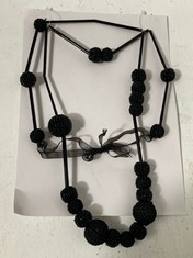 42 X STONE THE CROWS BLACK STICKS AND BAUBLES NECKLACE - LNG 135CM - TOTAL RRP £462