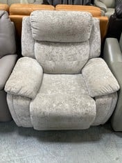 LA-Z-BOY POWER RECLINER ARMCHAIR IN SILVER FABRIC