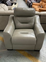 LA-Z-BOY ELISA POWER RECLINER ARMCHAIR IN HAZE LEATHER - RRP £799