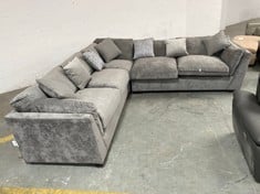 LEXINGTON FABRIC 2 SEATER, CORNER, 2 SEATER SOFA IN GREY - RRP £1999