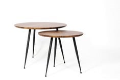 1 X STONE THE CROWS SET OF TWO ROUND COFFEE TABLES - TOTAL RRP £200