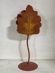 64 X STONE THE CROWS TWO LEAF TALL CANDLEHOLDER-OAK - HEIGHT 33CM - TOTAL RRP £768