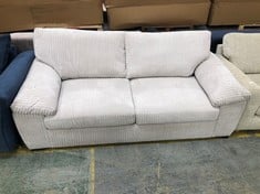 AMALFI STANDARD 3 SEATER FABRIC SOFA IN SILVER FABRIC - RRP £579