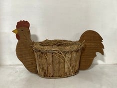 6 X STONE THE CROWS EGG BASKET IN BROWN