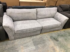 DURY CHUNKY WEAVE 4 SEATER STANDARD SOFA IN GREY - RRP £749