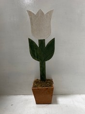 60 X STONE THE CROWS LARGE WHITE TULIP POT-HEIGHT 62CM - TOTAL RRP £960