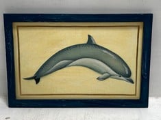 90 X STONE THE CROWS PAIR OF DOLPHIN HAND PAINTINGS-HEIGHT 31CM - TOTAL RRP £7650