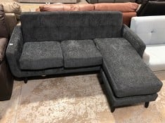 OSLO FABRIC 3 SEATER SOFA WITH CHAISE IN SLATE - RRP £429