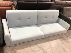 4 SEATER SOFA IN DUCK EGG BLUE FABRIC