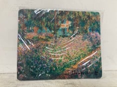 100 X STONE THE CROWS MONET GARDEN AT GIVERNY - MOUSE MAT - WIDTH 24CM - TOTAL RRP £400