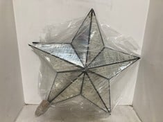 4 X STONE THE CROWS LARGE GLASS STAR LIGHTS (BROKEN GLASS) - HEIGHT 70CMS - TOTAL RRP £700