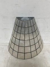 8 X STONE THE CROWS LARGE CONE WALL LANTERN-CAPIZ-HEIGHT 27CM - TOTAL RRP £192