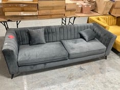 MARY 4 SEATER SOFA IN GRAPHITE VELVET - RRP £1087