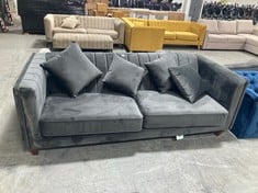 MARY 4 SEATER SOFA IN GRAPHITE VELVET - RRP £1087