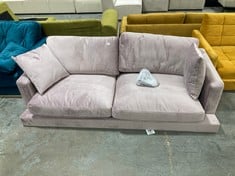 COVEX 3 SEATER SOFA IN LIGHT LAVENDER PURPLE VELVET - RRP £1077