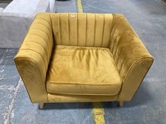 MARY ARMCHAIR IN YELLOW VELVET - RRP £651