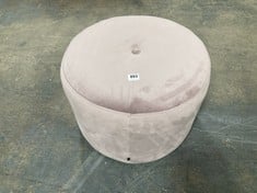 FLAIR ROUND FOOTSTOOL IN LIGHT LAVENDER VELVET - RRP £220