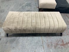 MARY LARGE FOOTSTOOL IN BEIGE VELVET - RRP £396