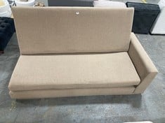 3 SEATER END SOFA PART IN BEIGE FABRIC (PART ONLY)