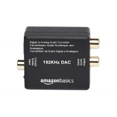 20 X BASICS 192KHZ DIGITAL OPTICAL COAX TO ANALOG RCA AUDIO CONVERTER, ABS, 2 X 1.61 X 1.02 INCHES.