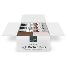 20 X BRAND - AMFIT NUTRITION LOW SUGAR HIGH PROTEIN BARS, COOKIES AND CREAM FLAVOUR, 60G, PACK OF 12 BB: 14/11/2024.