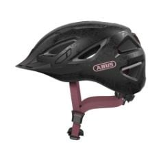 X2 ASSORTED BICYCLE HELMETS TO INCLUDE ABUS URBAN-I 3.0 CITY HELMET - MODERN BICYCLE HELMET WITH TAIL LIGHT FOR CITY TRAFFIC - FOR WOMEN AND MEN - BLACK, SIZE L.