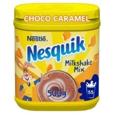 12 X NESQUIK MILKSHAKE MIX CHOC CRML 500G BBE: 10/2024.