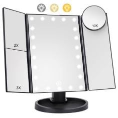 20X ASSORTED ITEMS TO INCLUDE HIYAA LIGHTED MAKEUP MIRROR WITH 22 LED LIGHTS, DUAL POWER SUPPLY 1X/2X/3X/10X MAGNIFYING TOUCH SCREEN DIMMABLE MIRROR, 180 DEGREE ADJUSTABLE ANGLE, TRAVEL COSMETIC MIRR