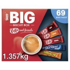 21X ASSORTED CHOCOLATE TO INCLUDE NESTLÉ KITKAT AND FRIENDS BIG BISCUIT BOX | 69 X CHOCOLATE BISCUIT BARS - KITKAT, BLUE RIBAND, TOFFEE CRISP | BULK CHOCOLATE BOX 1.357KG, LINDT LINDOR COCONUT MILK C