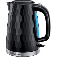 X4 ASSORTED KITCHEN APPLIANCES TO INCLUDE RUSSELL HOBBS HONEYCOMB ELECTRIC 1.7L CORDLESS KETTLE (FAST BOIL 3KW, BLACK PREMIUM PLASTIC, MATT & HIGH GLOSS FINISH, REMOVABLE WASHABLE ANTI-SCALE FILTER,