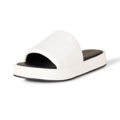 ESSENTIALS WOMEN'S SLIDE FLATFORM SANDALS, WHITE, 9 UK.