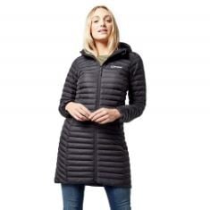 BERGHAUS WOMENS NULA MICRO LONG INSULATED JACKET - BLACK - 12.