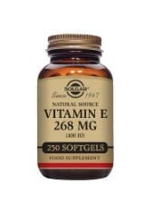 5 X SOLGAR NATURAL SOURCE VITAMIN E 268 MG (400 IU) SOFTGELS - PACK OF 250 - PROTECTS CELLS FROM OXIDATIVE STRESS - IMMUNE SYSTEM SUPPORT - VEGAN AND GLUTEN FREE (PACKING MAY VARY) BB: 20/10/2024.