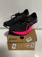 ASICS GT-1000 13 RUNNING TRAINERS IN PINK/WHITE/BLACK SIZE UK6