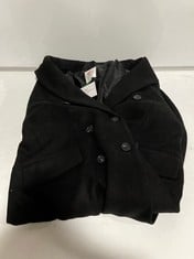 DB CROMBIE WOOL BLEND COAT IN BLACK SIZE 16 - RRP £139