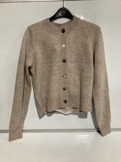 JOHN LEWIS CASHMERE CARDIGAN IN LIGHT BROWN SIZE 8 - RRP £130